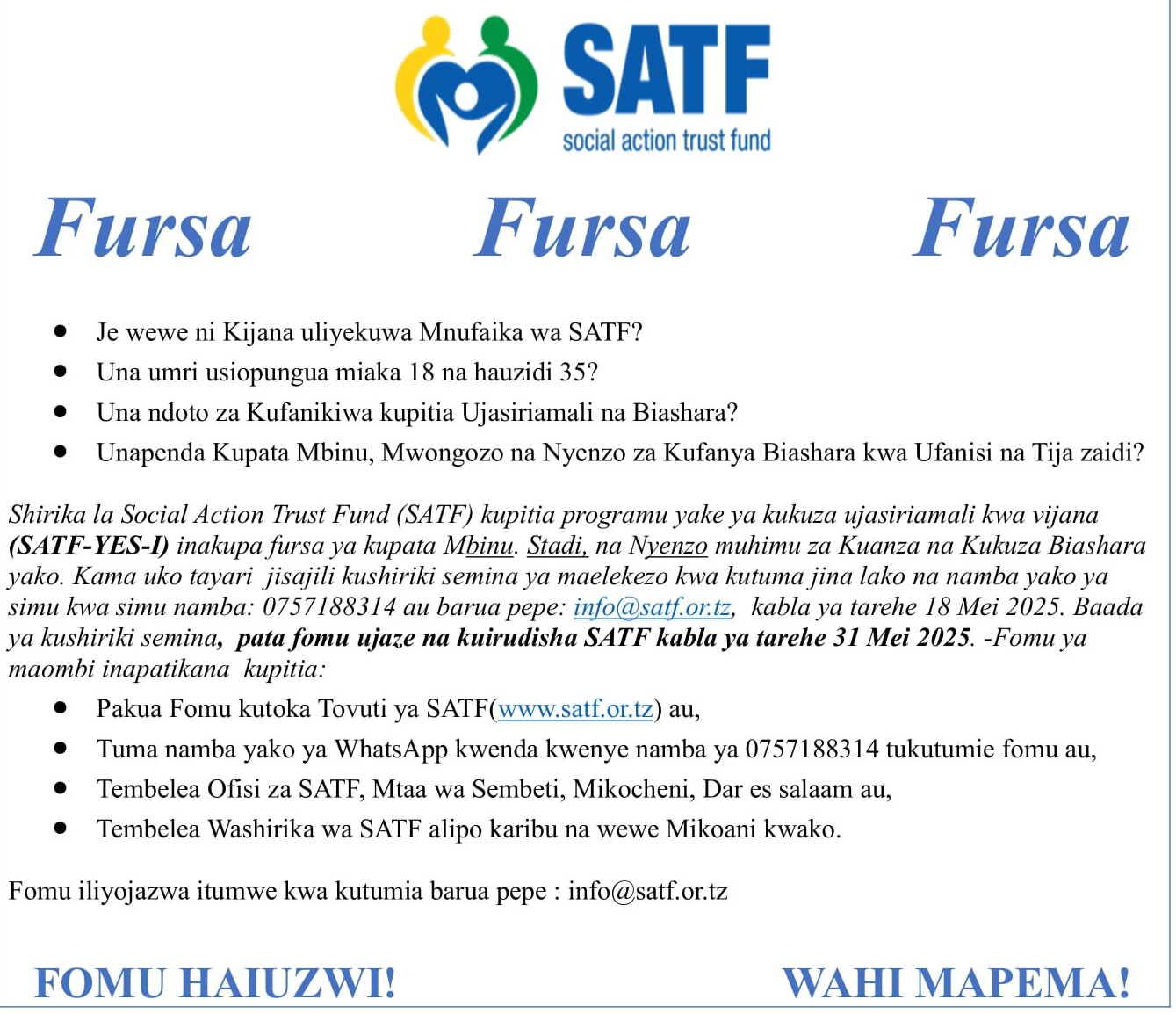 Fursa! Fursa! Fursa!